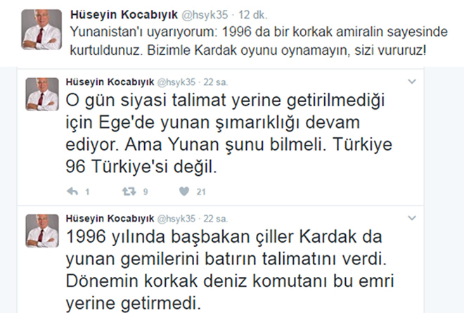 AK Partili Kocabıyık'tan Yunanistan'a: Sizi vururuz!