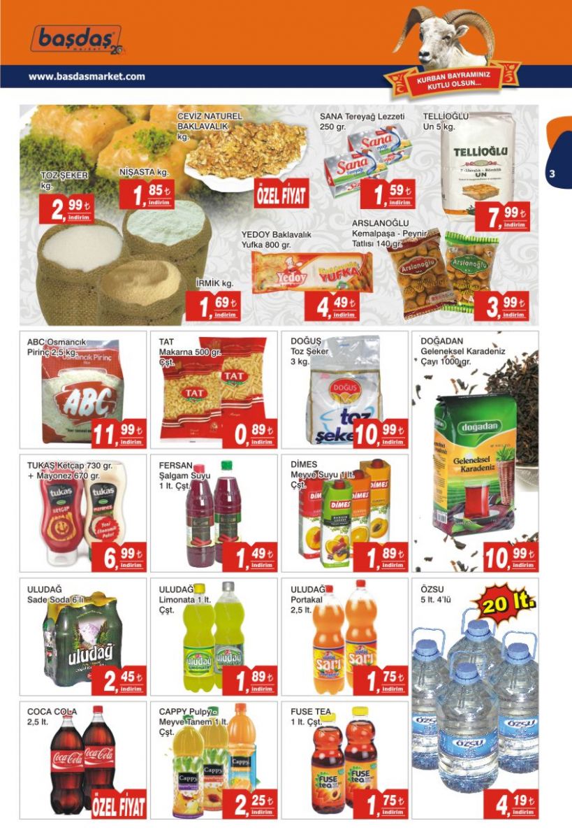 Başdaş Marketler Zinciri'nden vatandaşa erken bayram...