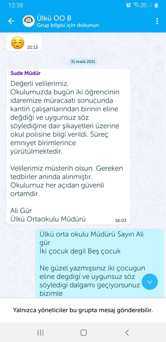 İZMİR KARABAĞLAR ÜLKÜ ORTAOKULUNDA TACİZ SKANDALI!