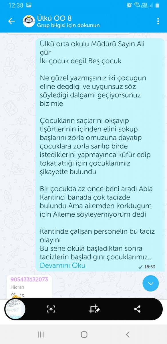 İZMİR KARABAĞLAR ÜLKÜ ORTAOKULUNDA TACİZ SKANDALI!