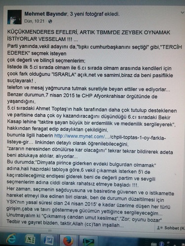 AK Parti Adayı Sıradan Memnun Değil!