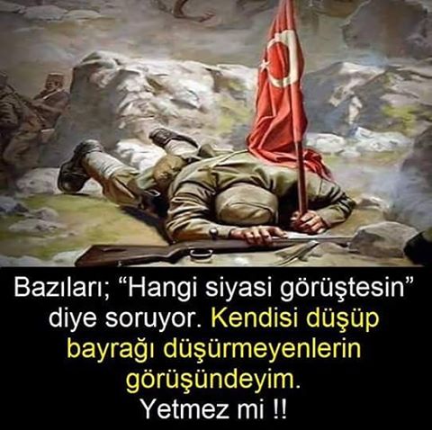 Kendisi Düşüp Bayrağı Düşürmeyenlerdenim!