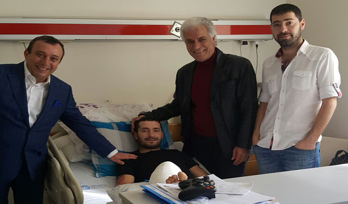 Dinçer'den Erkek'in Oğluna Geçmiş Olsun Ziyareti