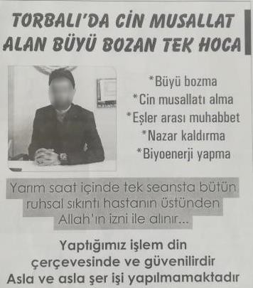 Gazeteye ilan veren 'cinci hoca'ya operasyon