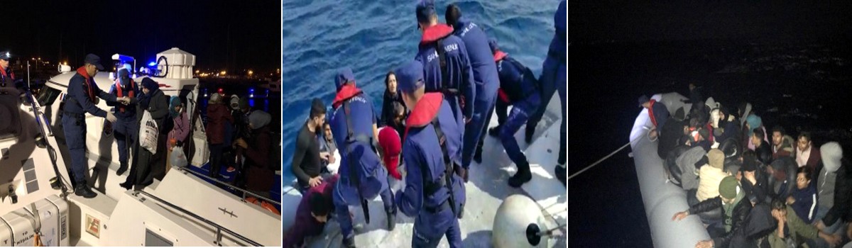 İzmir'de 56 göçmen yakalandı, faciadan kıl payı dönüldü