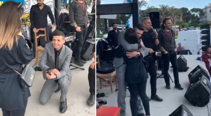 İzmir'de benzeri görülmemiş evlilik teklifi