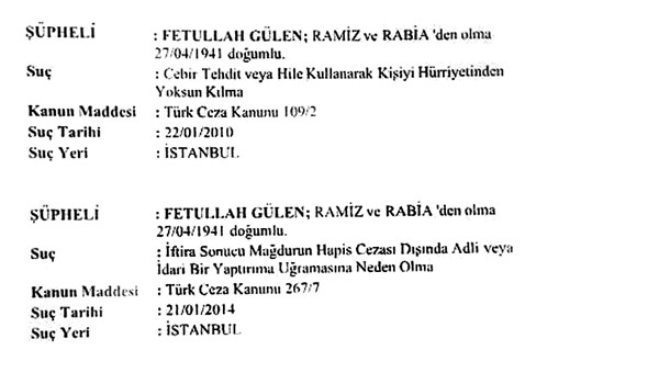 Fethullah Gülen görüldüğü yerde yakalanacak