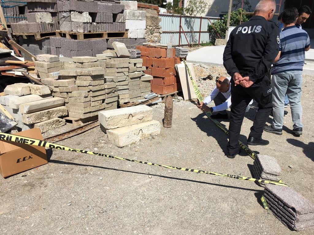 Şehrin göbeğinde top mermisi bulundu