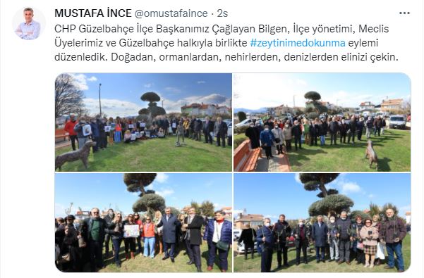 GÜZELBAHÇE'DE ZEYTİNİME DOKUNMA EYLEMİ!