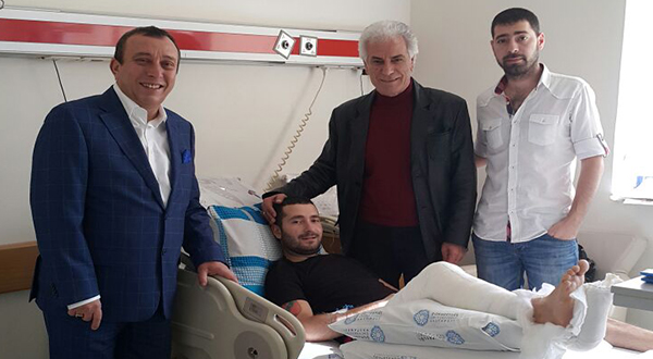 Dinçer'den Erkek'in Oğluna Geçmiş Olsun Ziyareti