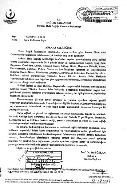 Melih Gökçek'e Bakanlık'tan "su" darbesi: