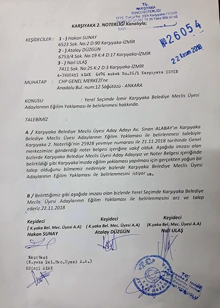 Karşıyaka'da eğilim yoklaması talebi