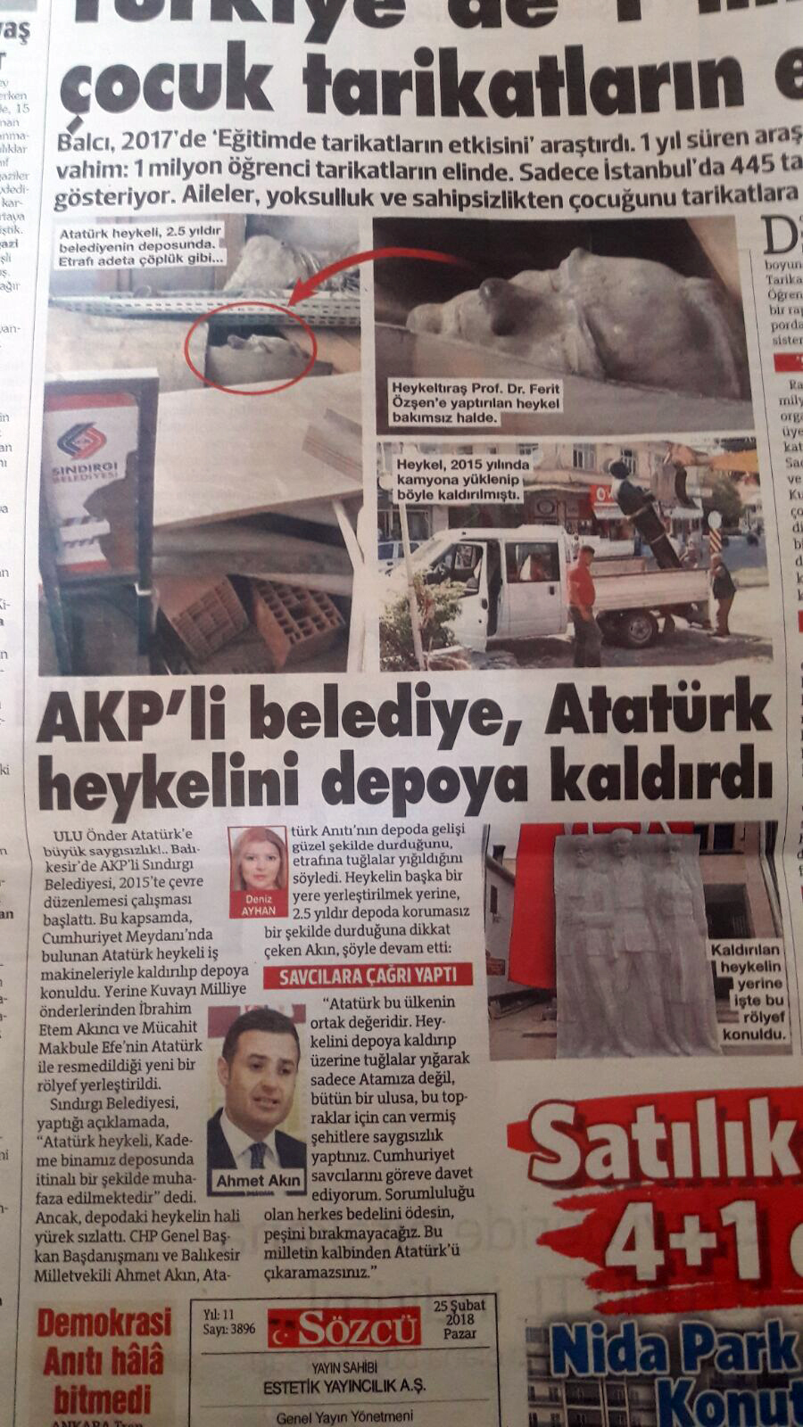 "BUNU DA GÖR AHMET AKIN VE SÖZCÜ"