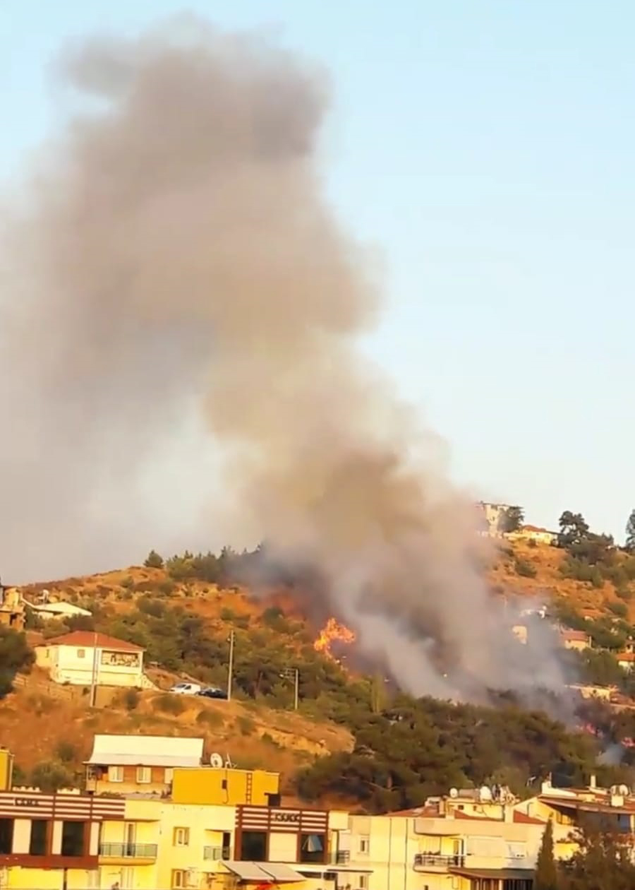 İzmir'in Balçova ilçesinde korkutan yangın!