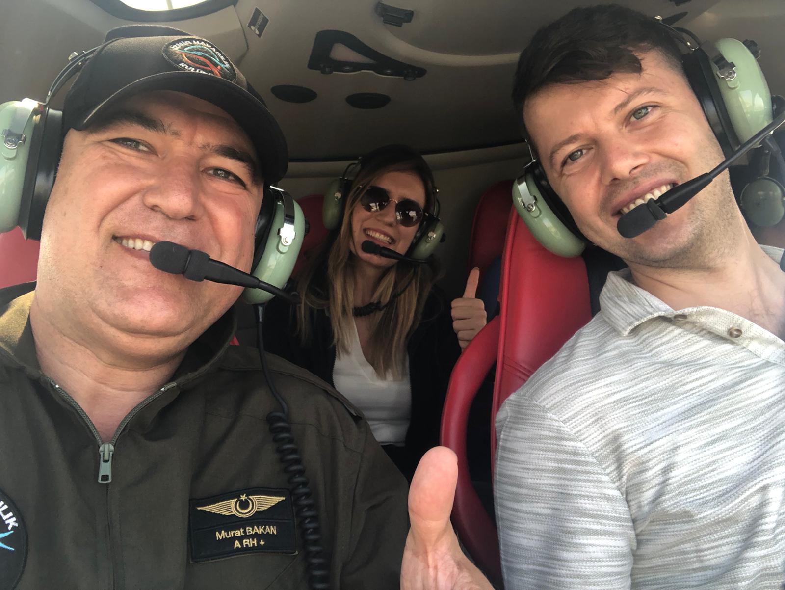 Helikopterler öğrenciler için havalandı