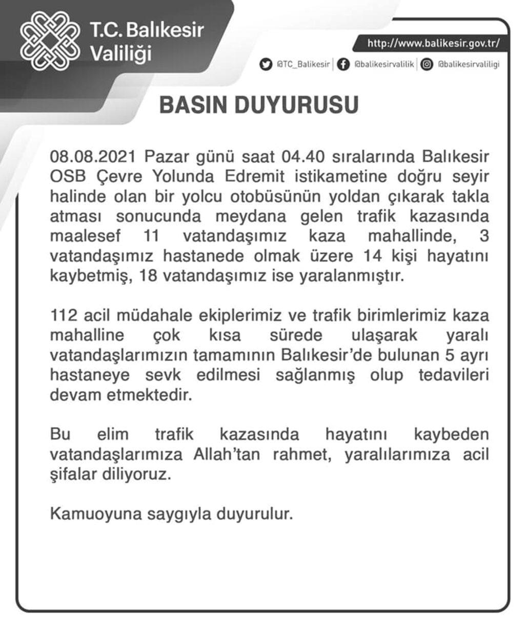 Balıkesir'de korkunç kaza! Yolcu otobüsü takla attı: Çok sayıda ölü ve yaralı var