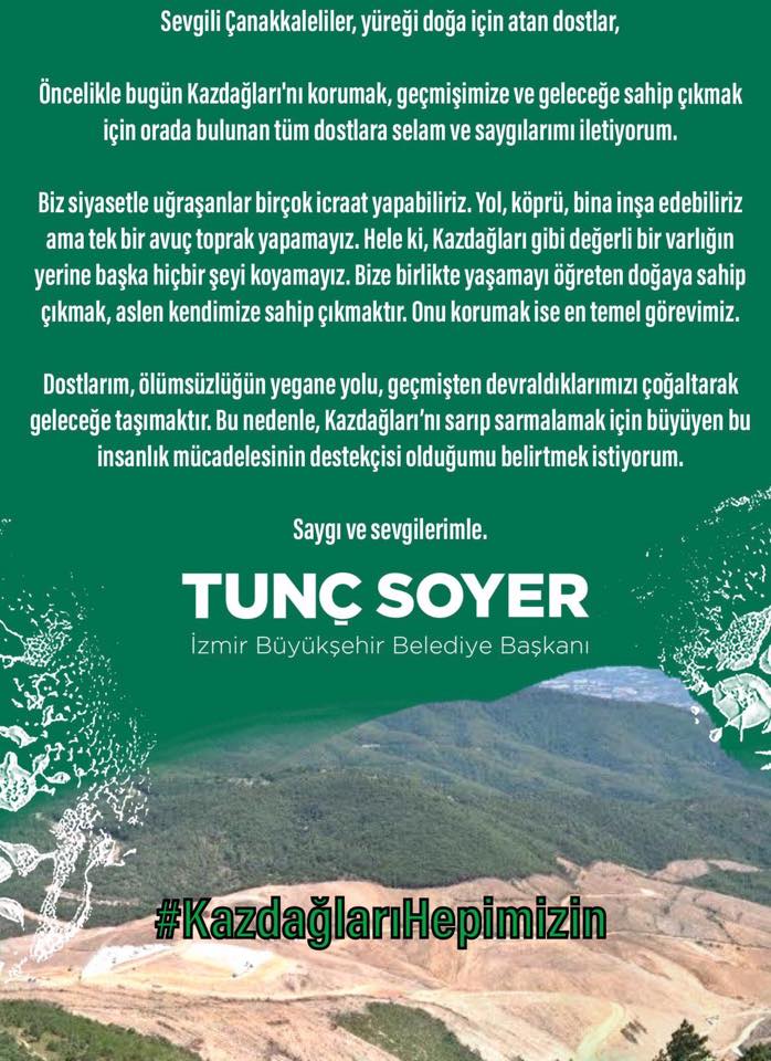 "Tek bir avuç toprak yapamayız"