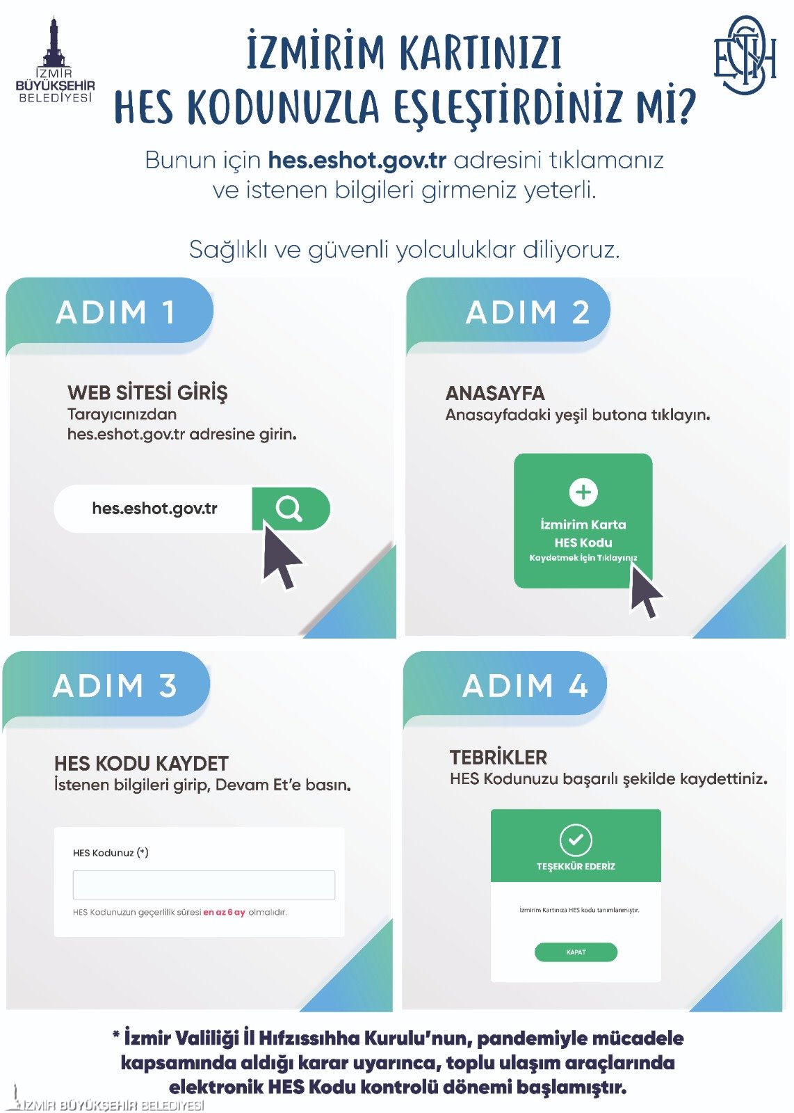 Toplu ulaşımda HES Kodu kontrolü başlıyor