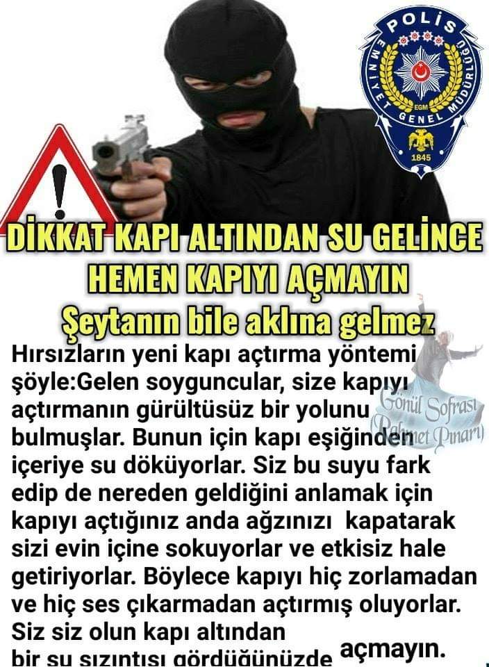 Kapı Altından Su Gelince, Hemen Kapınızı Açmayın...