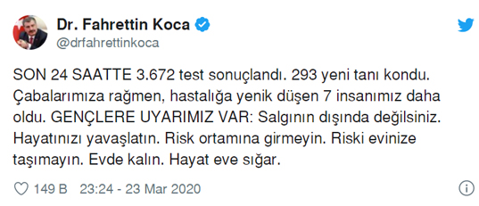 Sağlık Bakanı Koca koronavirüse ilişkin son rakamları açıkladı! Ölü sayısı arttı