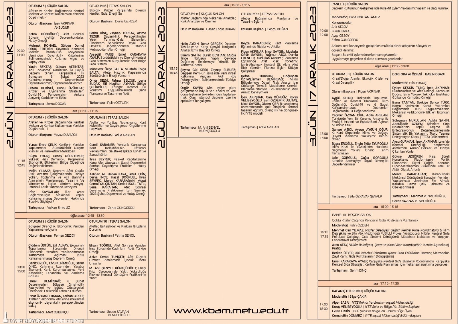 Kentsel ve Bölgesel Araştırmalar Ağı Sempozyumu “afet” temasıyla düzenlenecek