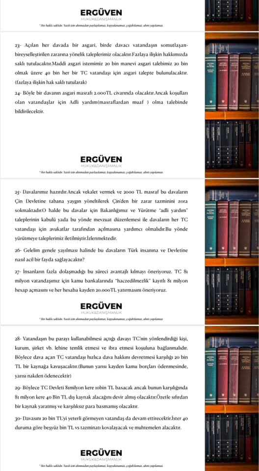 ÇİN DEVLETİ TÜRK MİLLETİNE TAZMİNAT ÖDEMELİ