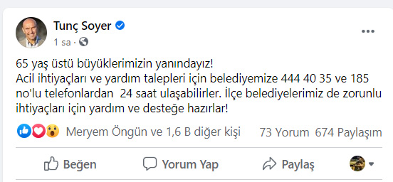 İzmir’de de 65 yaş uygulaması kaldırılıyor