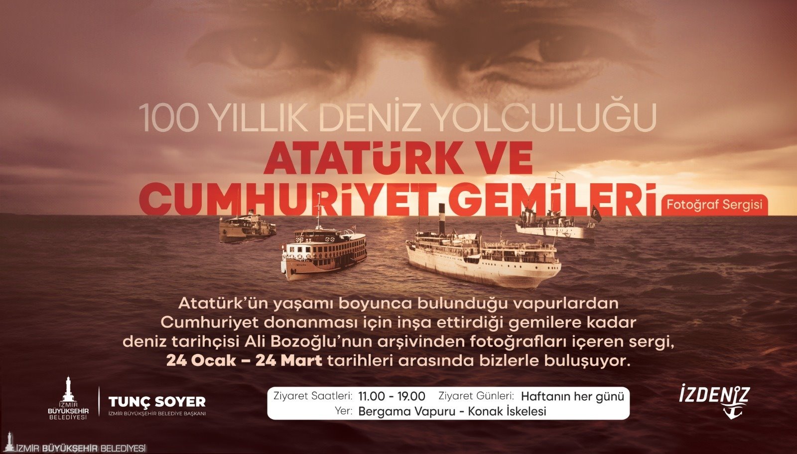 100 Yıllık Deniz Yolculuğu: Atatürk ve Cumhuriyet Gemileri Sergisi İzmir’de