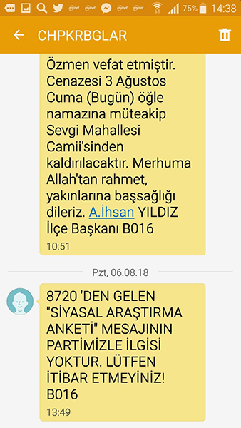 İzmir Bu SMS’i Konuşuyor !