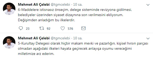 CHP'li vekilden değişim bildirisi.... Çareler kurultayı olmalıdır!