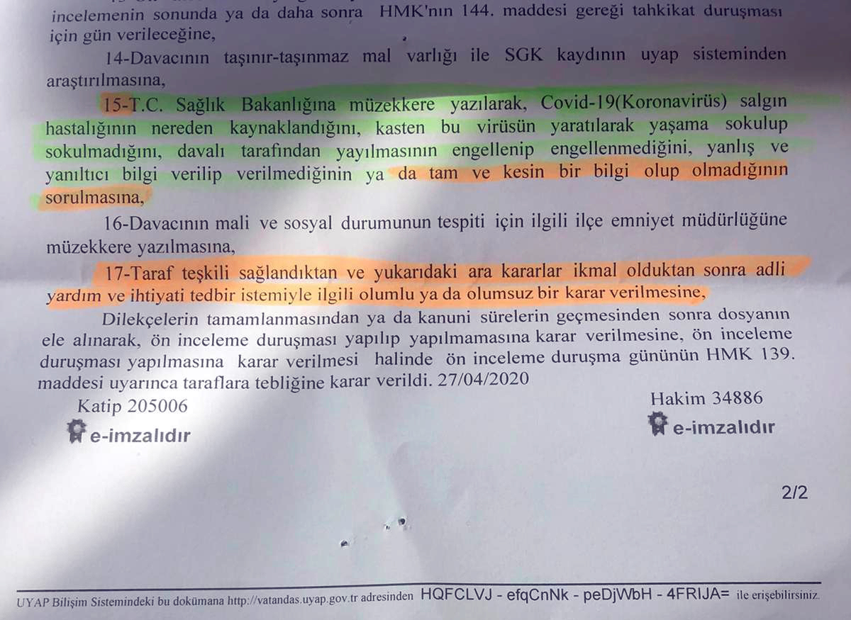 Mahkeme, Çin devletine 'korona virüsü tazminat' davasını kabul etti...