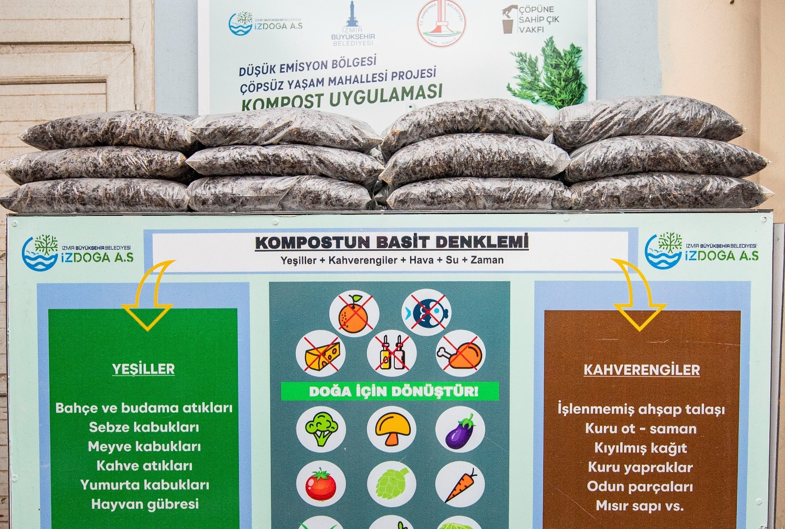 Sebze ve meyve atıkları organik gübreye dönüşüyor