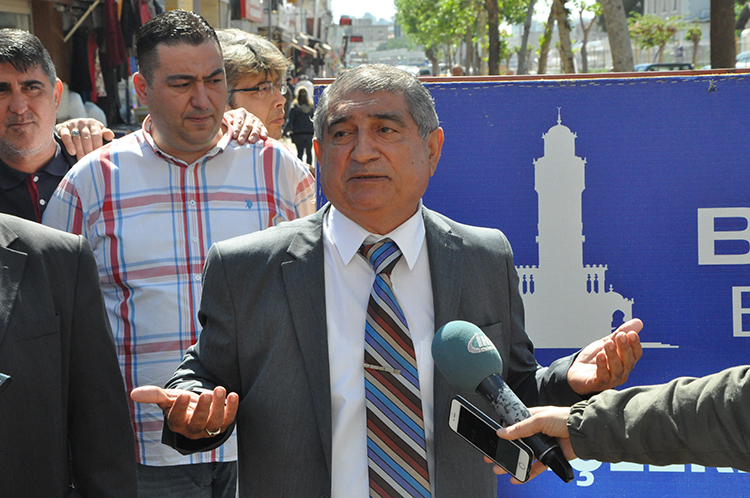 Esnafın basın açıklaması tartışmaya dönüştü