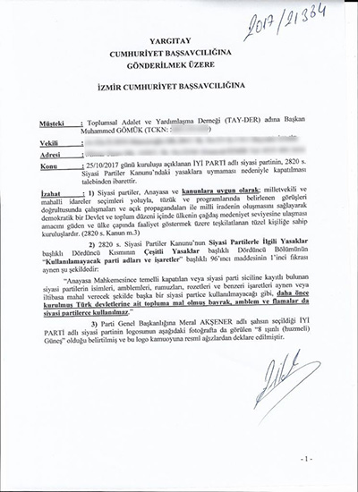 İzmir'den İYİ Parti'ye kapatma davası