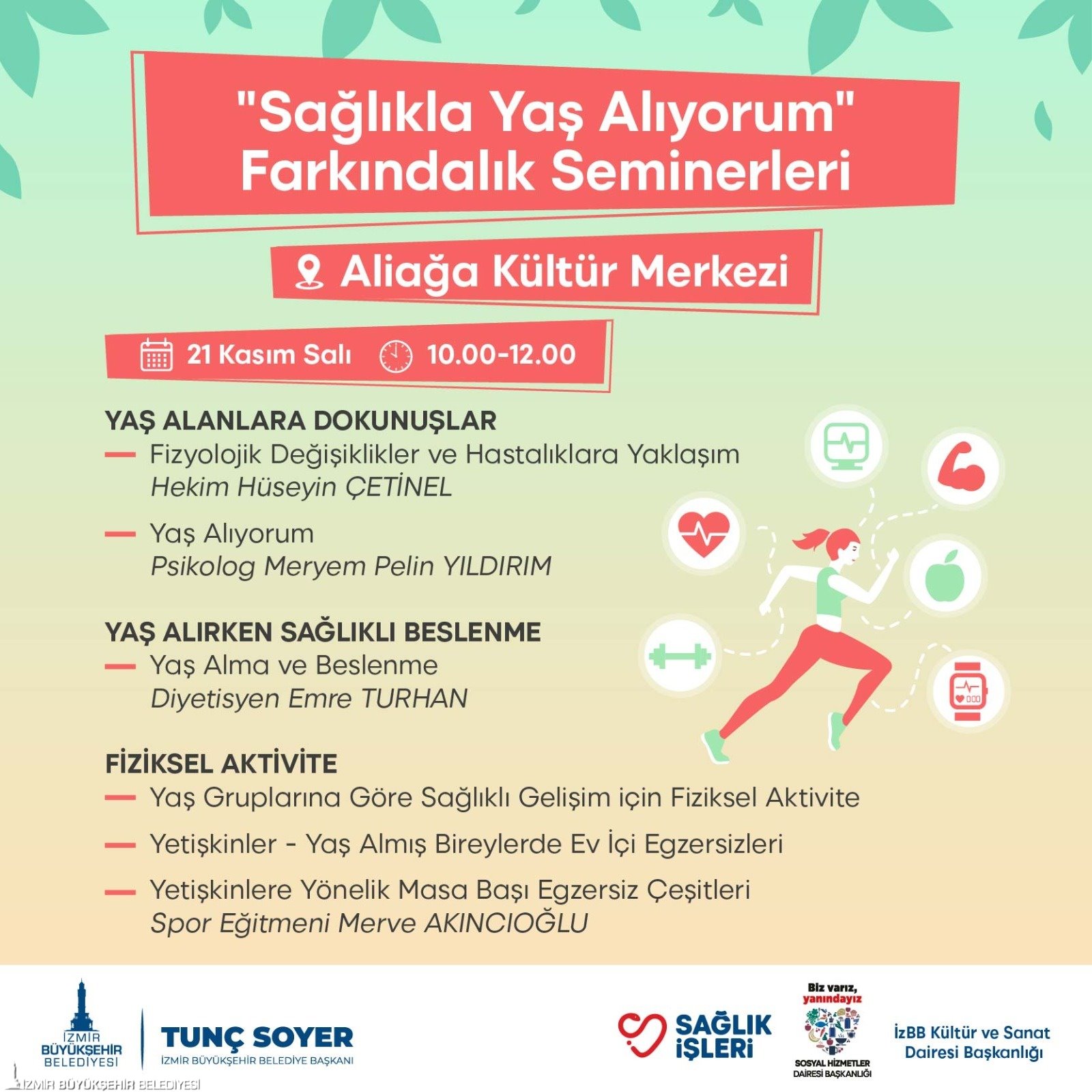 Sağlıkla yaş almanın sırları bu seminerlerde