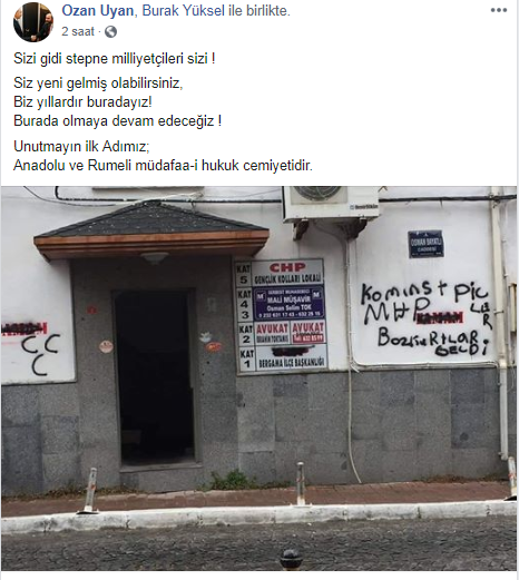 CHP binasına 'yazılı' saldırı... Partiden sert tepki