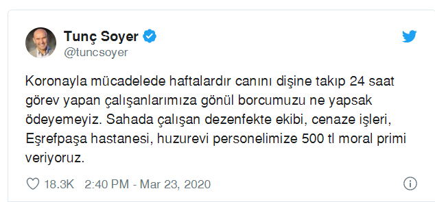 Büyükşehir'den çalışanlara moral primi!