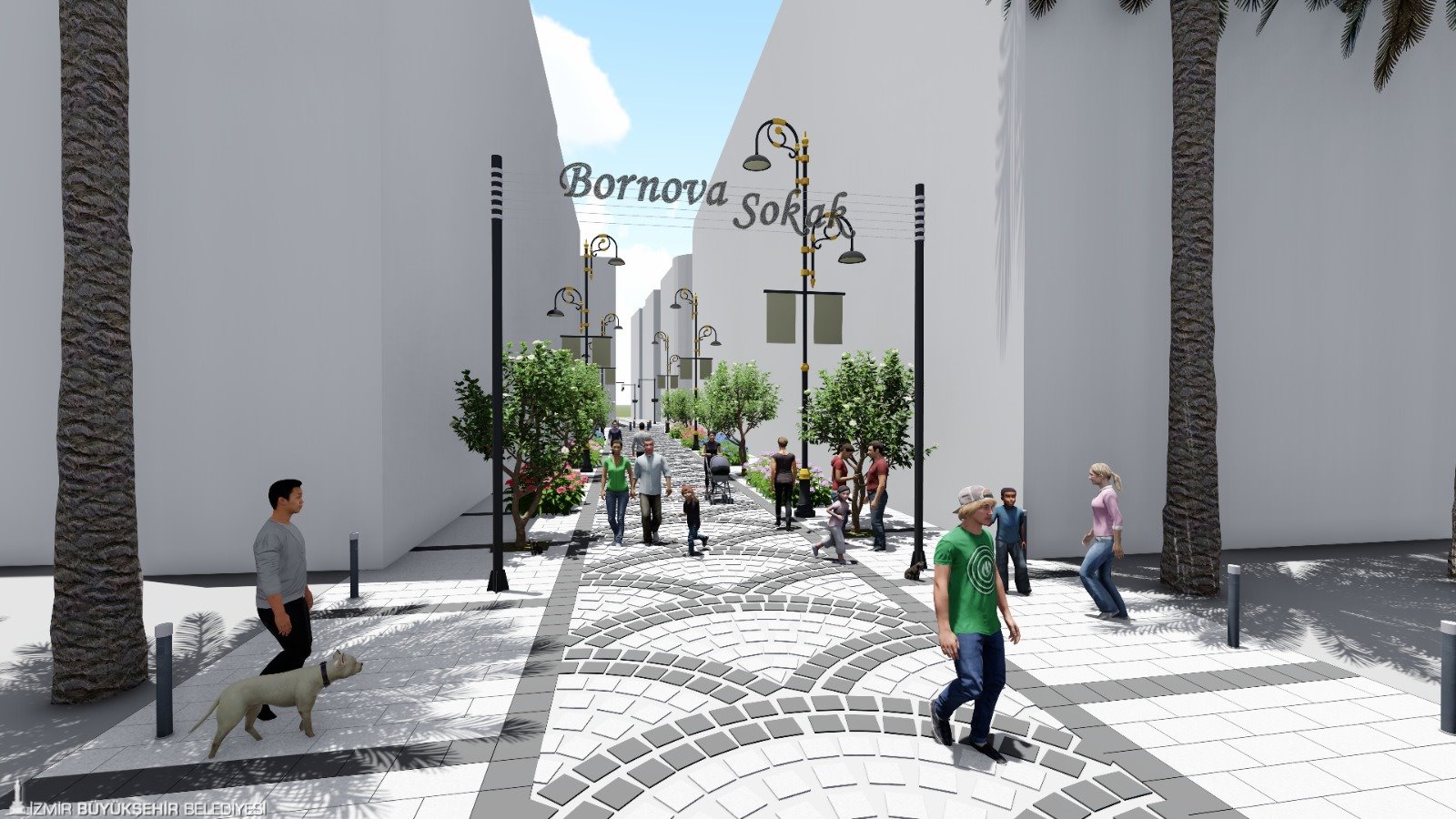 Alsancak Bornova Sokağı yayaların oluyor