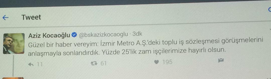 Kocaoğlu güzel haberi verdi.. Metro'da grev yok!