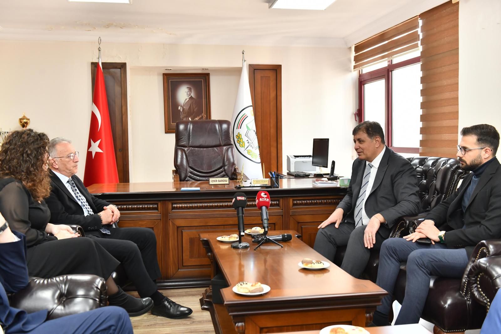 Başkan Tugay seçim güvenliği için İzmir Barosu'ndan destek istedi