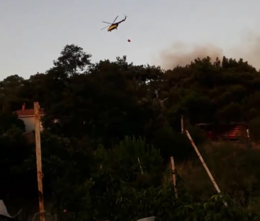 İzmir'in Balçova ilçesinde korkutan yangın!