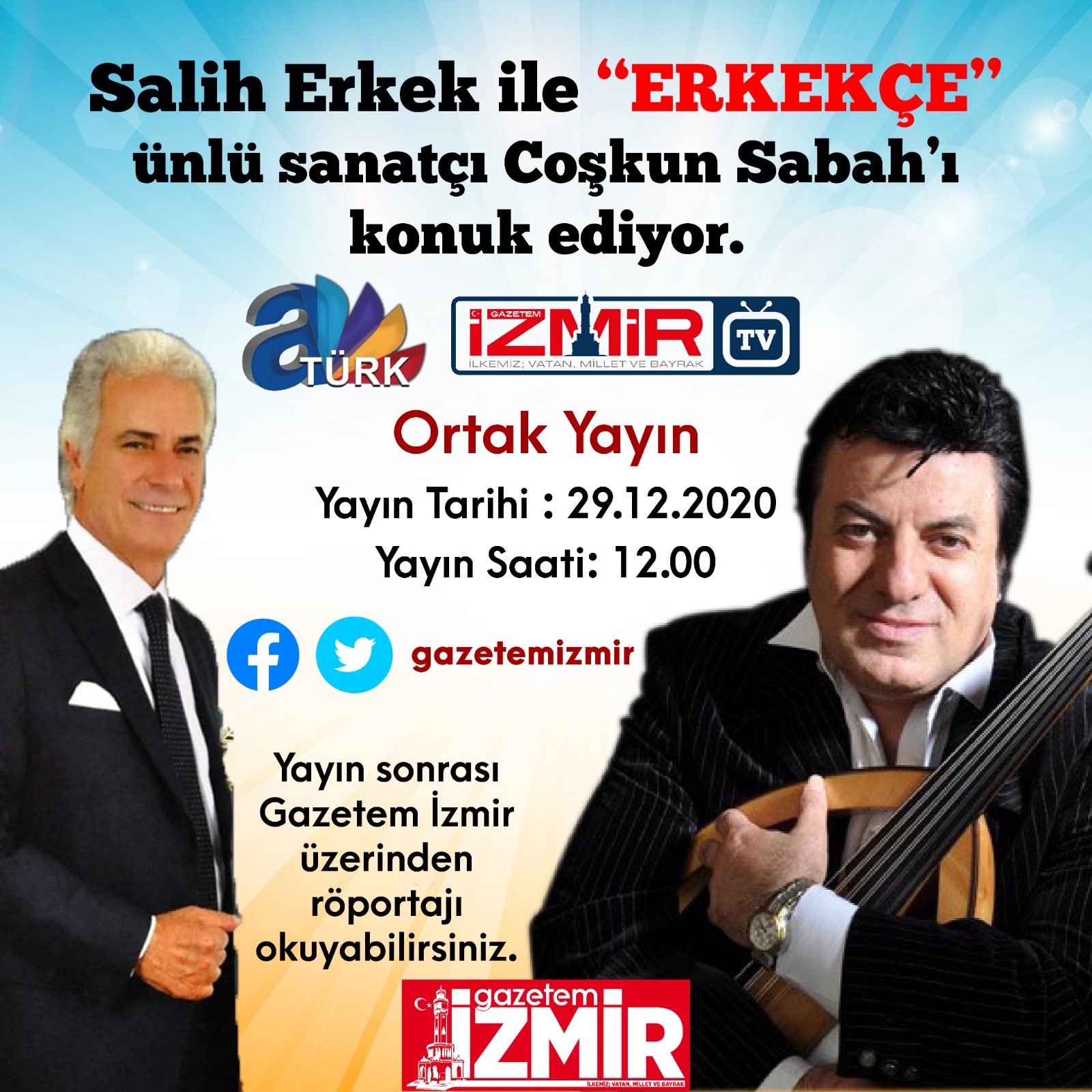 Salih Erkek ile "ERKEKÇE", Coşkun Sabah'ı konuk ediyor…