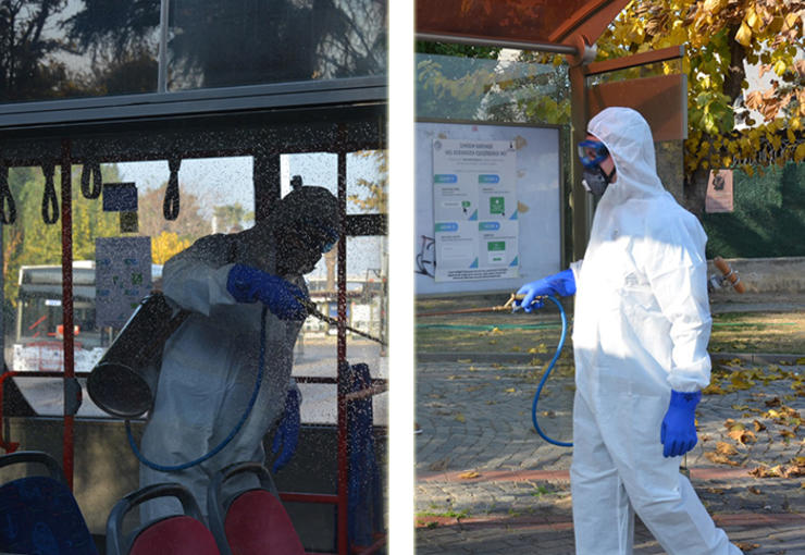 Kamuya açık 246 bin nokta dezenfekte edildi