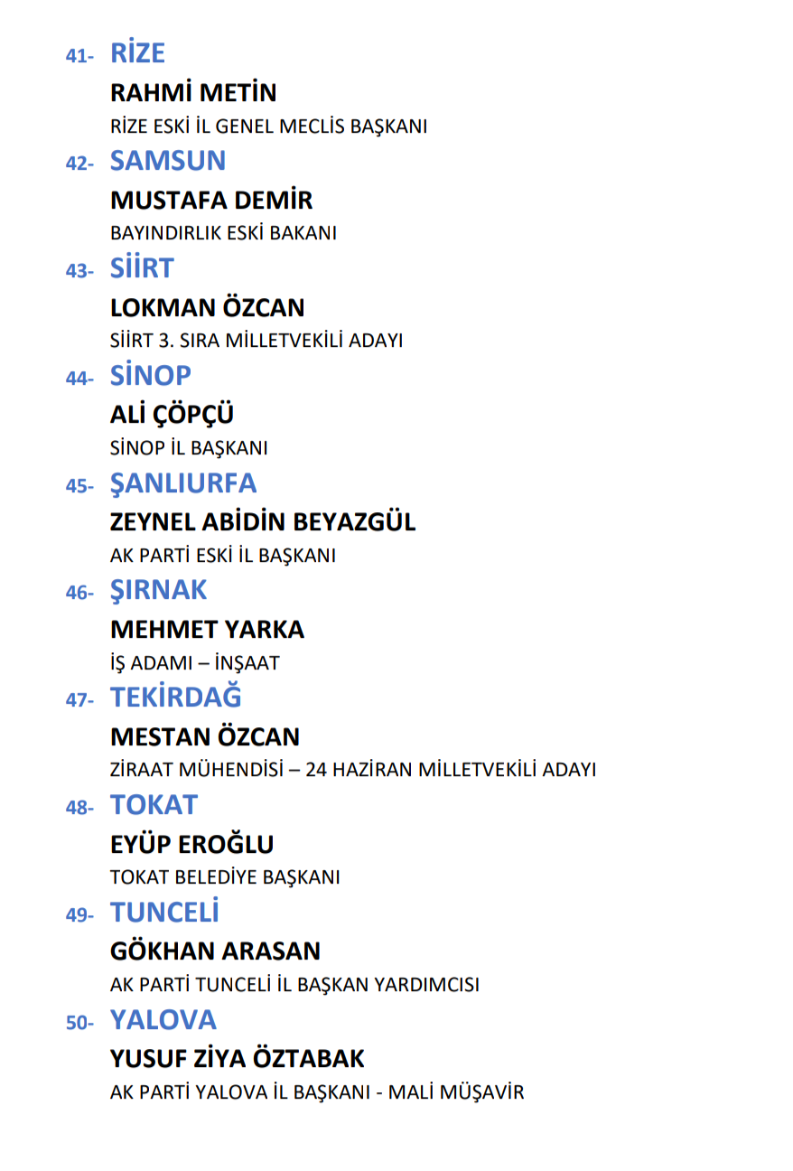 AK Parti kulislerine bomba gibi düştü... İşte o liste!