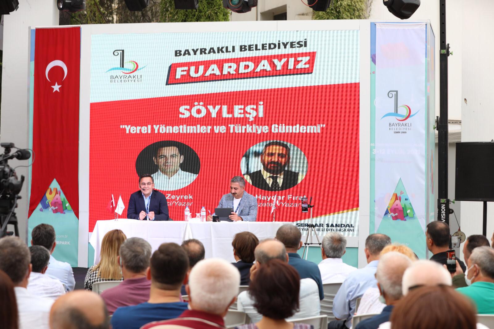 BAYRAKLI BELEDİYESİ İEF’TE DENİZ ZEYREK VE ALİ HAYDAR FIRAT’A EV SAHİPLİĞİ YAPTI