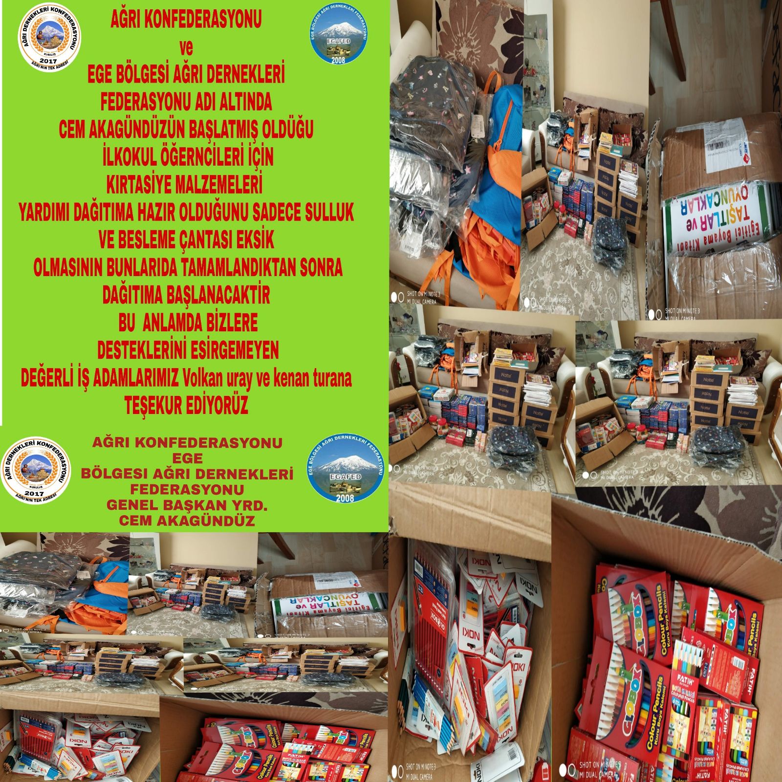 Akagündüz'den ilkokul çocuklarına yardım kampanyası