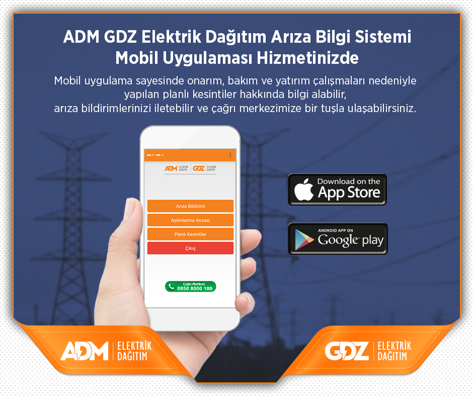 ADM ve GDZ Elektrik Dağıtım'ın Mobil Uygulaması Beğeni Topluyor