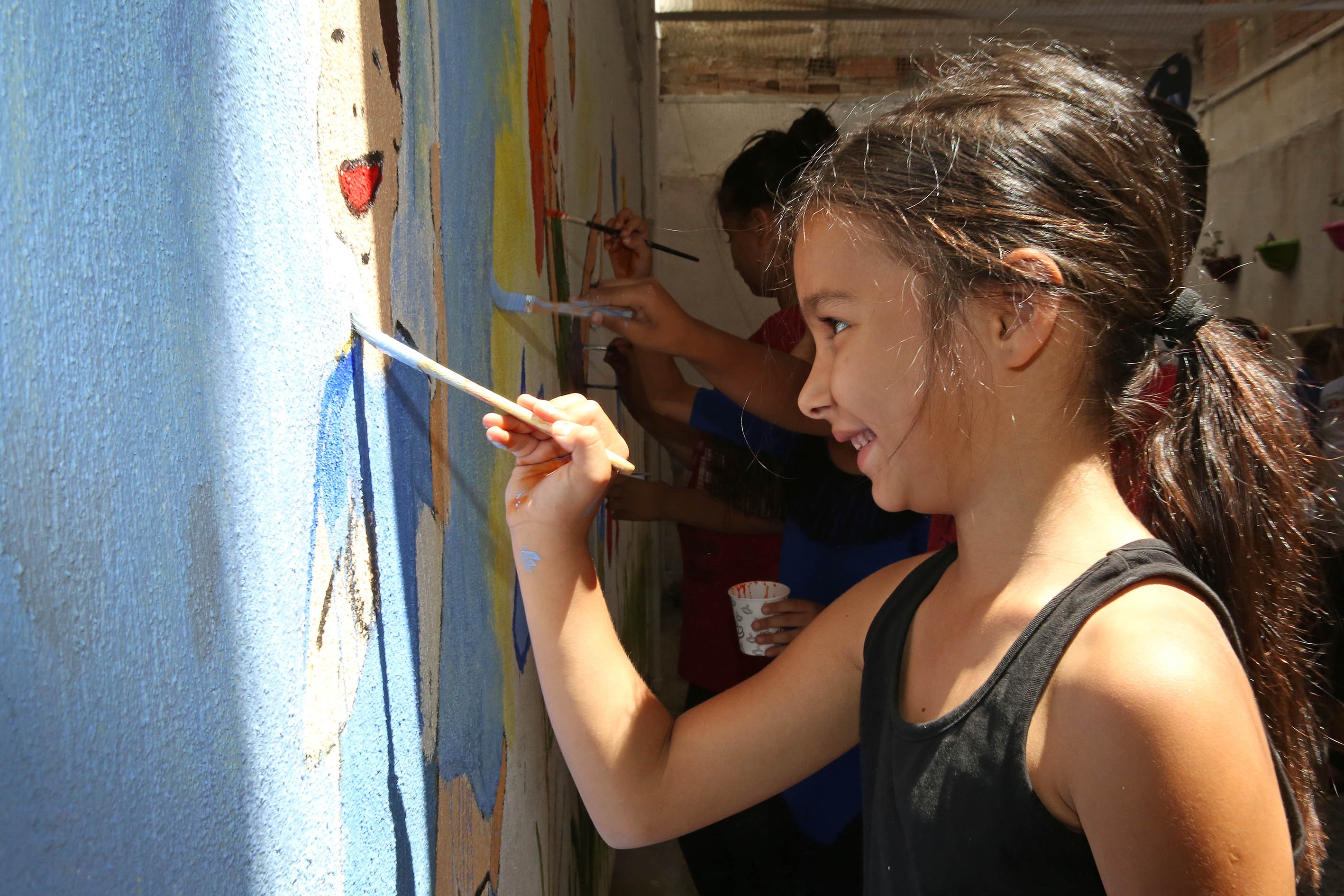 Çocuklar 'barış’ı resmetti