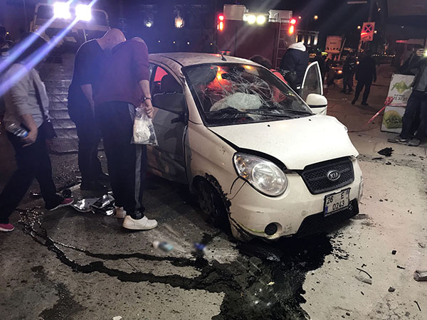 Konak'ta korkutan kaza