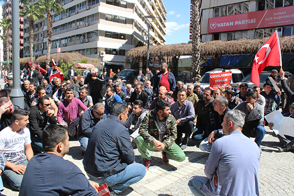 Eylem yapan pazarcılara biber gazlı müdahale